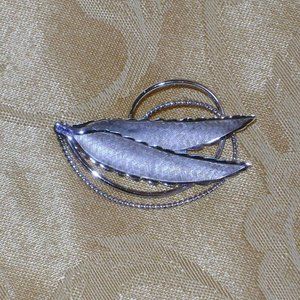 Vintage Sterling Silver Brooch Bond Boyd Leaves Signed